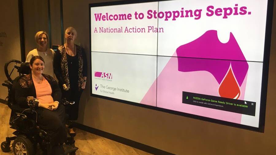 BUILDING PARTNERSHIPS: At the end of last year, Mr and Mrs Valentine were invited conference by the George Institute to help create a National Action Plan to tackle sepsis. Picture: Supplied.