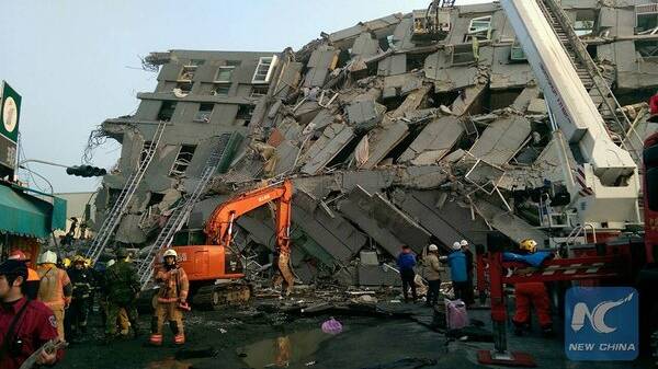 6.7-magnitude earthquake hit Kaohsiung of Taiwan at 03:57 a.m. Beijing Time on Saturday. Picture: China Xinhua News/ @XHNews on Twitter