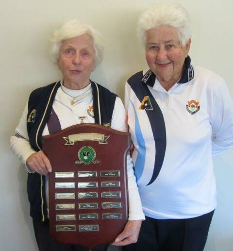 TROPHY WIN: Bowral's Shylie Brown and Margaret Dawkins. Photo: supplied