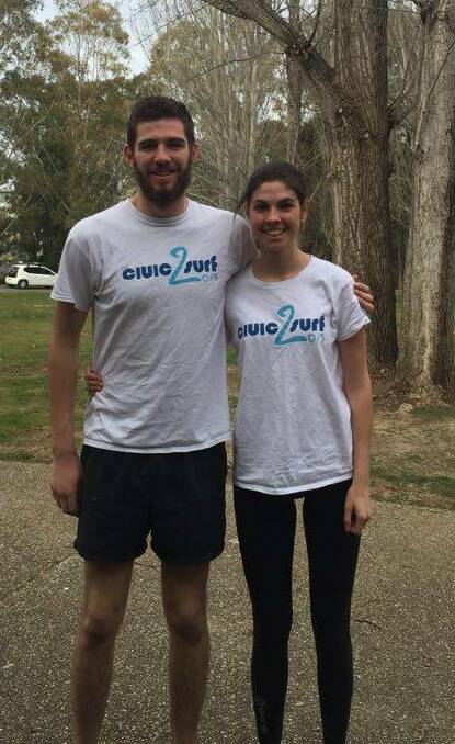 Former Highlanders Kyle Wood and Harriet Nixon are part of the Civic2Surf organising committee. Photo supplied