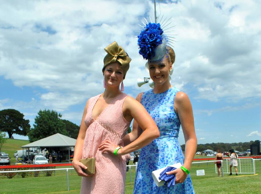 Friends Ali Malcolm and Cobie Sheehan, who was winner of this year's Fashions on the Field at the Bong Bong Picnic Race Day. Photo: Charli Shield. 