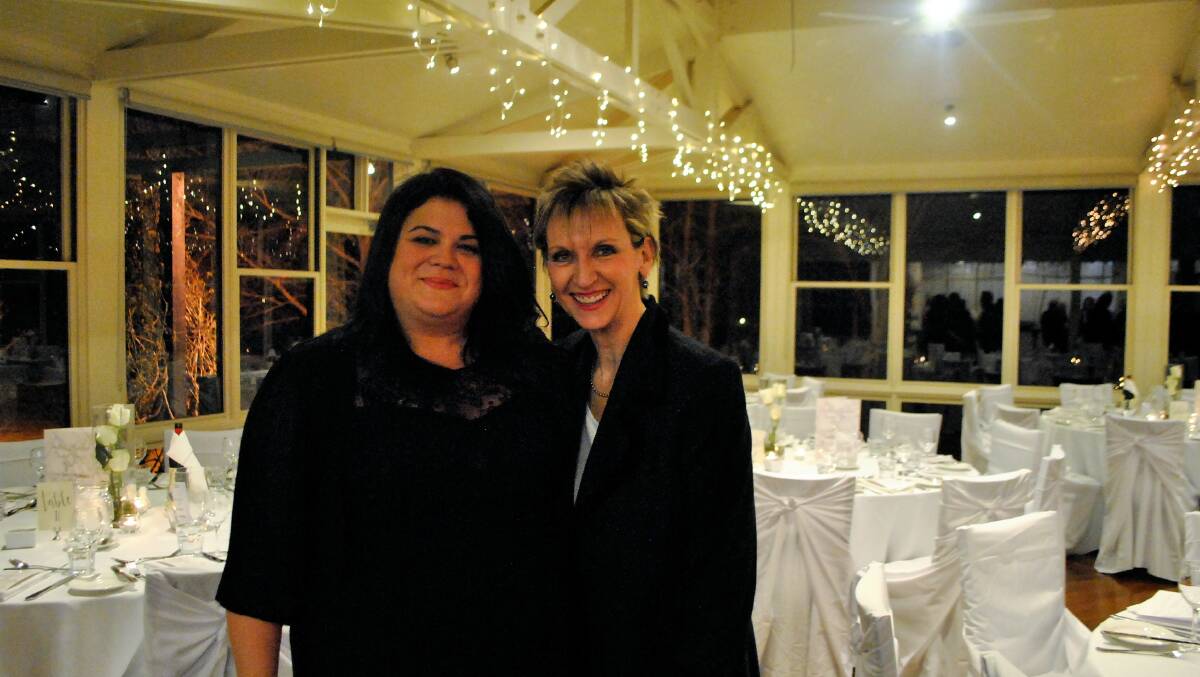 Danielle Johns (left) and speaker Caryn Walsh (right) attended the Southern Highlands Domestic Violence Ball. Photo: Charli Shield. 