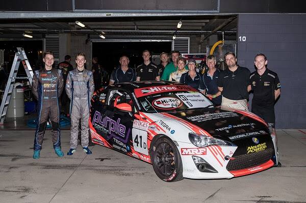 FIGHTERS: Lachlan Mineeff and Tom Sargent fought back from adversity in Bathurst 6 Hour.