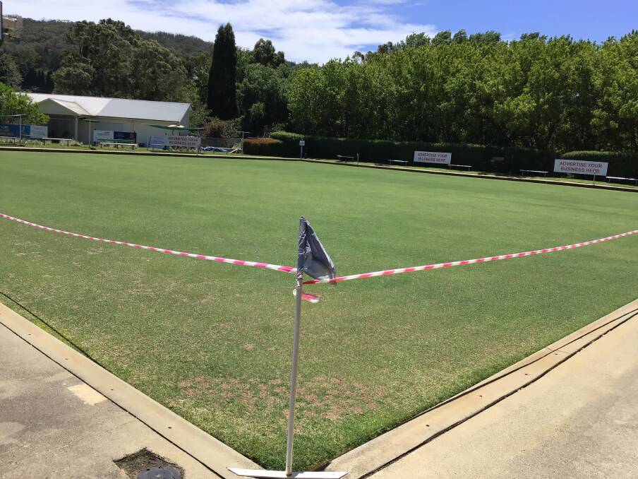 OUT OF ACTION: Greens are out of action at Bowral Bowling Club. Photo: Supplied. 