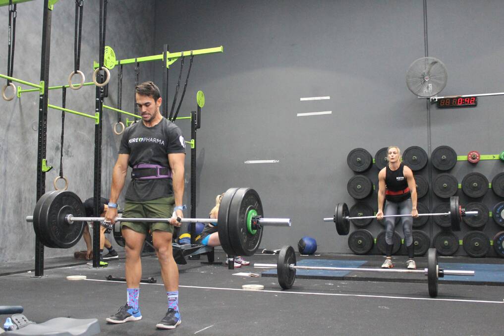 Chris training at the Benton Crossfit Gym in Braemar. He plans to return to Miami and place even higher next time.