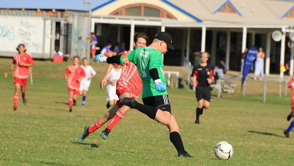CALL UP: Goalkeeper for the U16s South Coast United team, Mitchell Wilson gets the call up for his first grade debut in the Football South Coast competition.