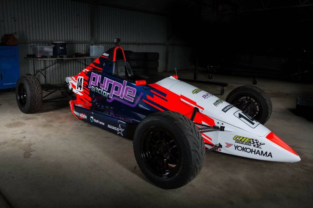 LIGHTNING FAST: Lachlan Mineeff has unveiled a striking new paint scheme on his race car.