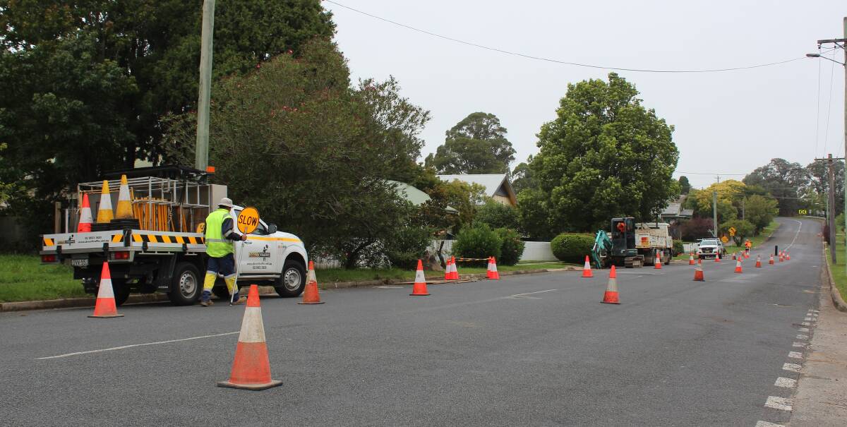 WORK BEGINS: Moss Vale is currently having water and sewer main works done to several streets. Photo: Wingecaribee Shire Council.