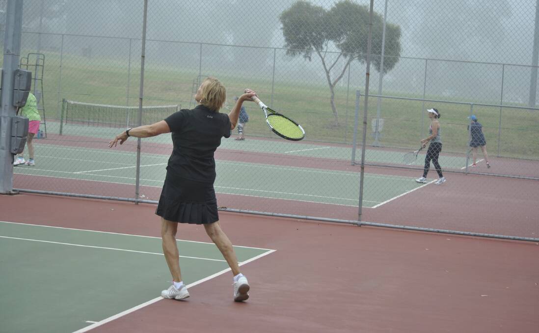 Ace ladies' tennis action