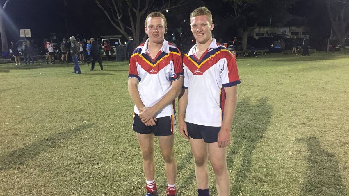 BROTHERLY LOVE: Jack and Darcy Howard have made the CIS Team for the Australian Schoolboys Rugby League. Photo supplied. 