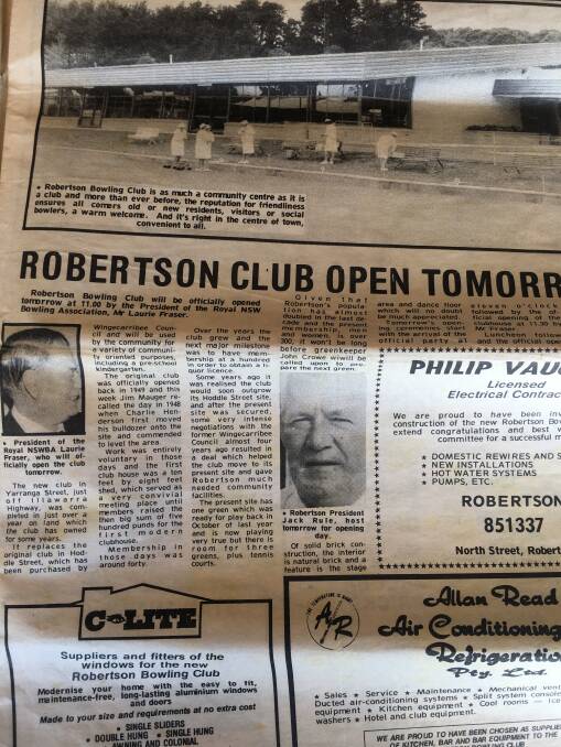 OPEN TOMORROW: Robertson Club opens. 