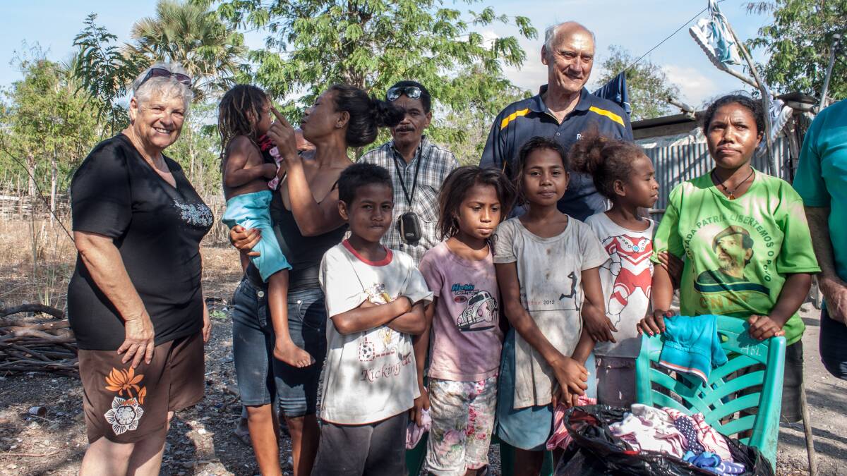 Rotary Club of Bowral Mittagong members get to know the residents of Timor Leste. Photo: supplied