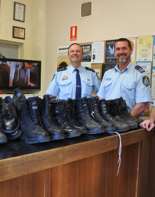 Police put the right boot forward for charity