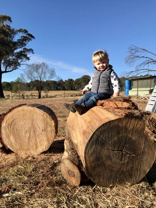 Laid back: One-year-old Christopher Galwey is right at home in the country. Photo: Tanya Galwey
