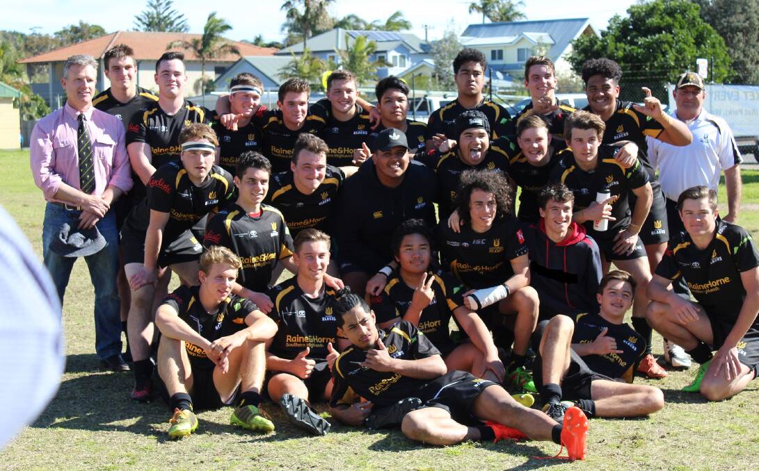 FINALS BOUND: The under-18 Blacks made history on Sunday when they became the first regional team to make the Sydney Junior Club Rugby competition grand final. Photo supplied
