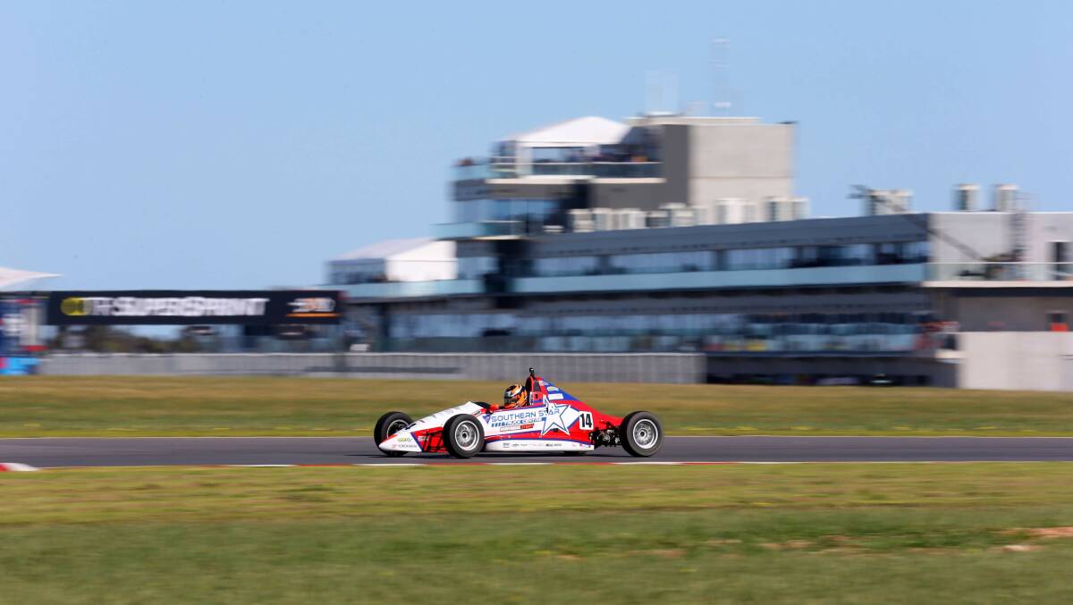 Lachlan Mineeff continued his consistent rookie season in the championship in round five of the Australian Formula Ford Championship. Photo: Insyde Media