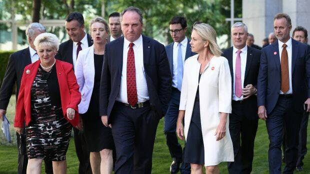 Deputy Prime Minister Barnaby Joyce and his Nationals colleagues lauded the deal on Monday but it was defeated in the Senate on Wednesday. Photo: Alex Ellinghausen
