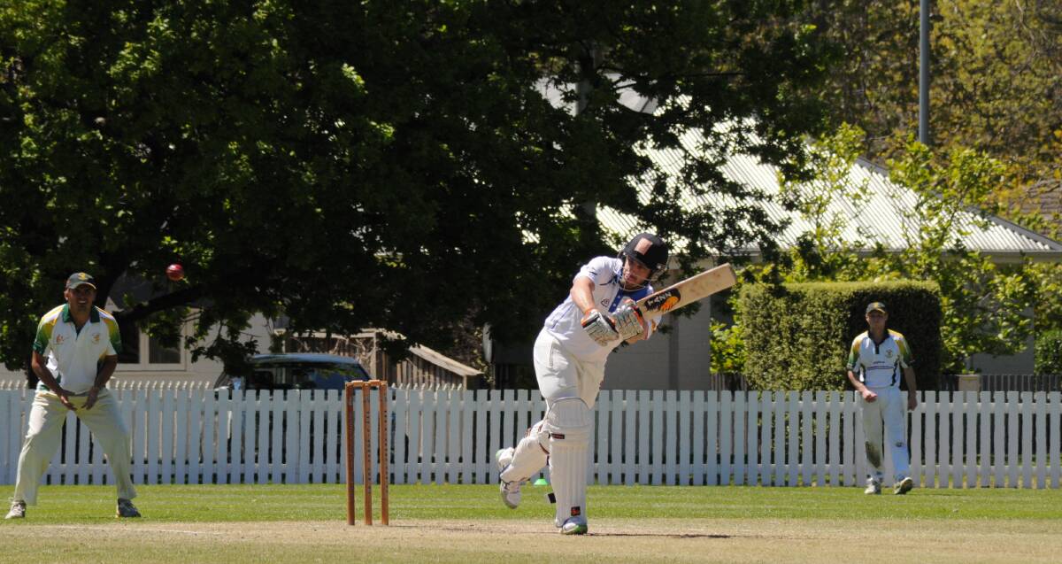 TOP SCORER: Bowral's Partick Jackson scored 106 runs for the team in the first grade match against Mittagong on October 15. Photo: Lauren Strode. 