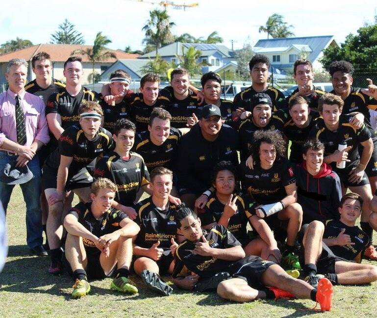 The under-18s Bowral Blacks after their 2016 grand final win. The junior Bowral Blacks presentation was held last week. Photo supplied. 