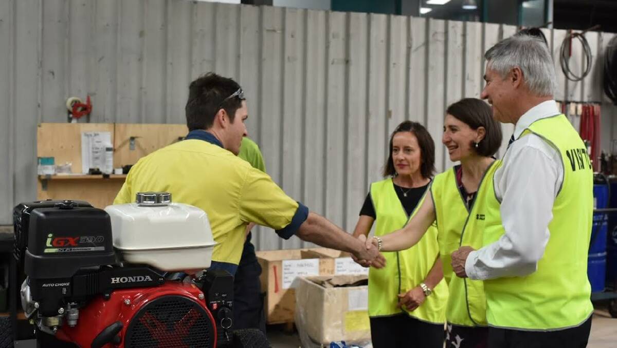 NSW Premier Gladys Berejiklian meeting workers in Albury during the last Community Cabinet visit in November last year.