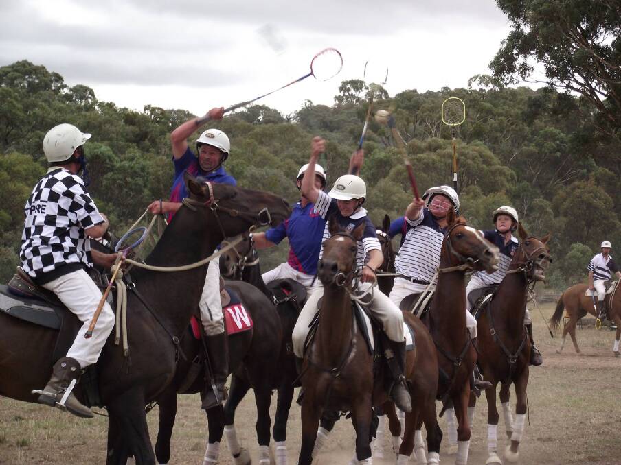 YASS CARNIVAL: Wollondilly Polocrosse players in action at the Yass carnival. Photo: supplied. 