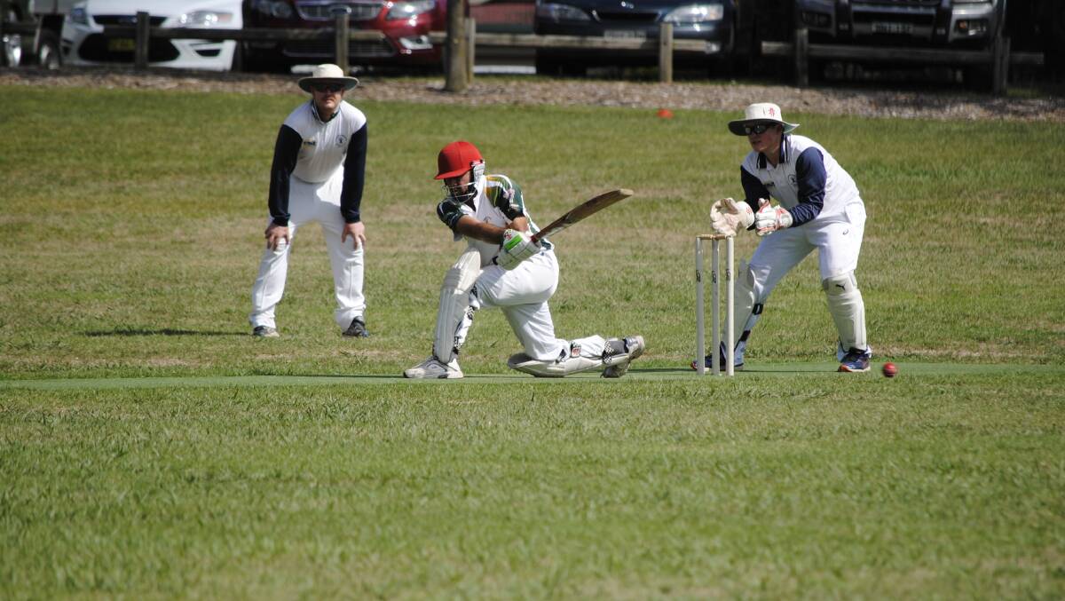 WIN FOR ROBERTSON: Rob Collins bats for Mittagong Roar in the third grade match against Robertson at Stephens Park. Photo: Madeline Crittenden.
