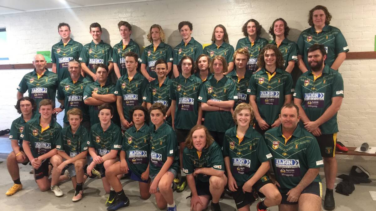 PATHWAY PROGRAM: Mittagong Lions 16s players in their new Pathways Program polo shirts ahead of the upcoming season. Photo: supplied. 