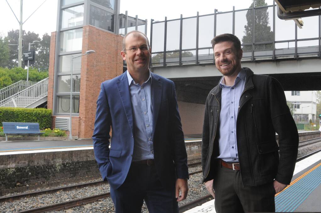 ON THE RIGHT TRACK: 80by20's Marcus Webb and Adam Jacobson are hoping for better services for Highlands commuters. Photo: Lauren Strode. 
