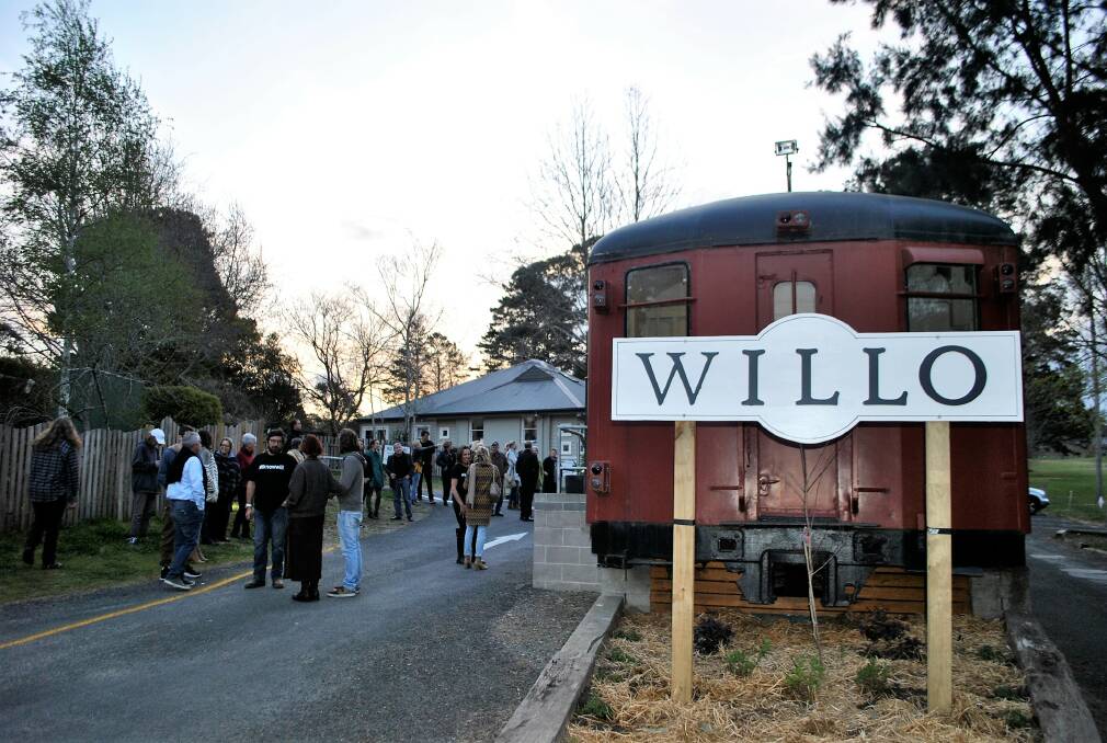 OFFICIAL LAUNCH: The copnverted rattler train, home to Willo Industries, at the Kazcare Grounds in Bowral. Photo: Charli Shield. 