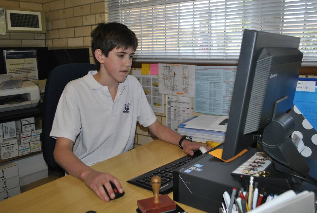 PERFECT SCORE: Bowral High Year 8 student Stephen Burg received a perfect score in the NCSS Coding Challenge. Photo: Madeline Crittenden. 