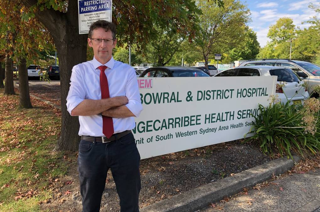 FUNDING CUTS: Whitlam MP Stephen Jones said more than $620,000 will be cut from Bowral hospital over the next three years. 