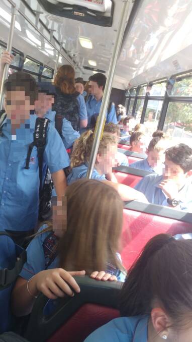 TRAVEL WOES: A student captured this image of an afternoon bus leaving Moss Vale High School. Photo: supplied. 