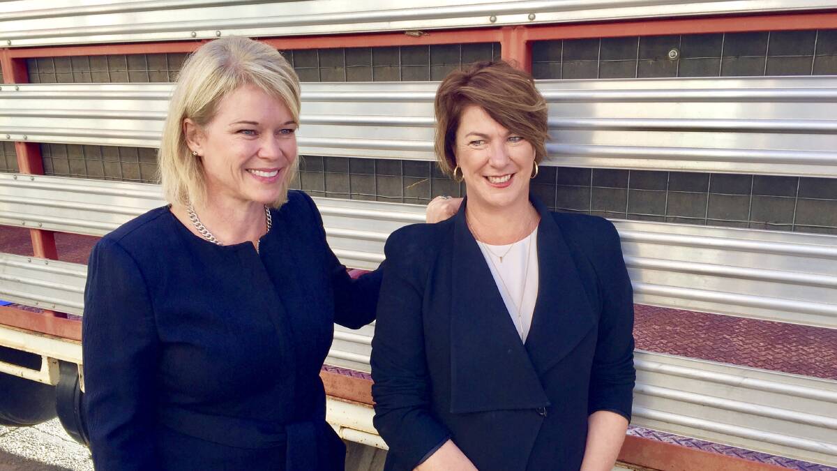 Katrina Hodgkinson with Melinda Pavey MP, Minister for Roads. 