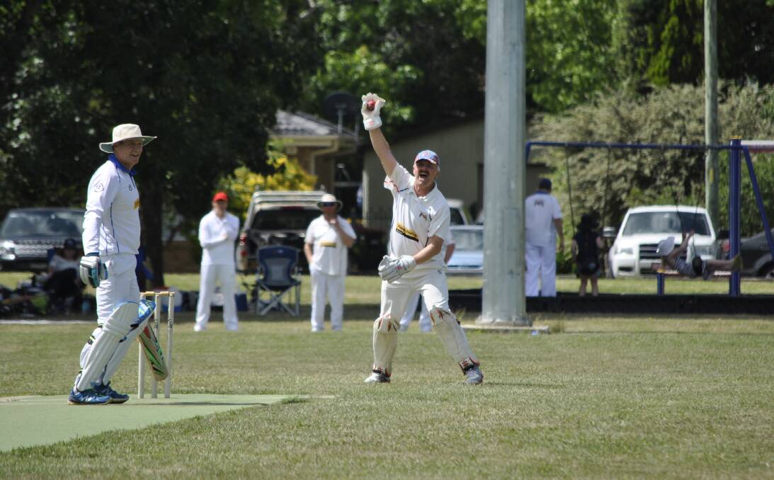 GOOD CATCH: Gregory Cruger takes a catch for the Bowral Cavaliers in the match against the Bowral Kookaburras. Photo: Madeline Crittenden. 
