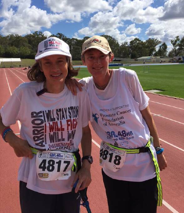 TWO-DAY WALK: Linda and Heather Christison walked for 48 hours recently to raise money for the Prostate Cancer Foundation of Australia. Photo: supplied. 