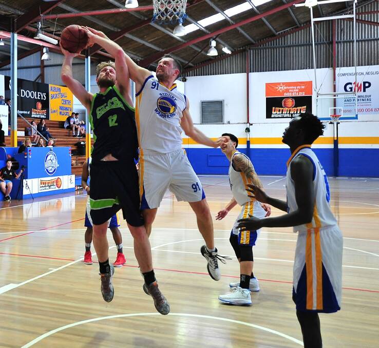 Andrew Storey scores for Glebe Magic in the round four match against the Sydney Warriors. Photo supplied. 