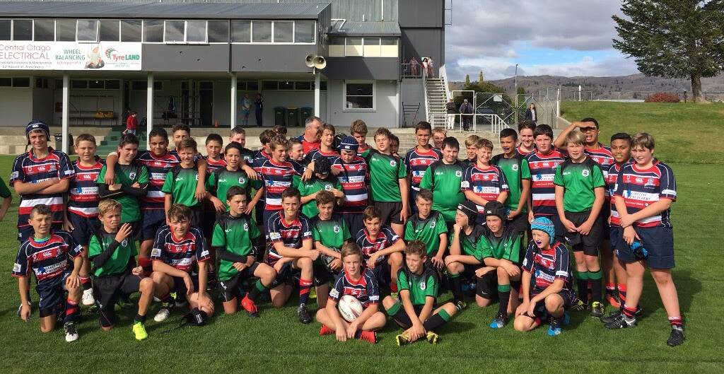 NEW ZEALAND TOUR: Illawarra and Alexandra teams posing for a photo after the game in Alexandra. Final score 95 to 7 to Illawarra.