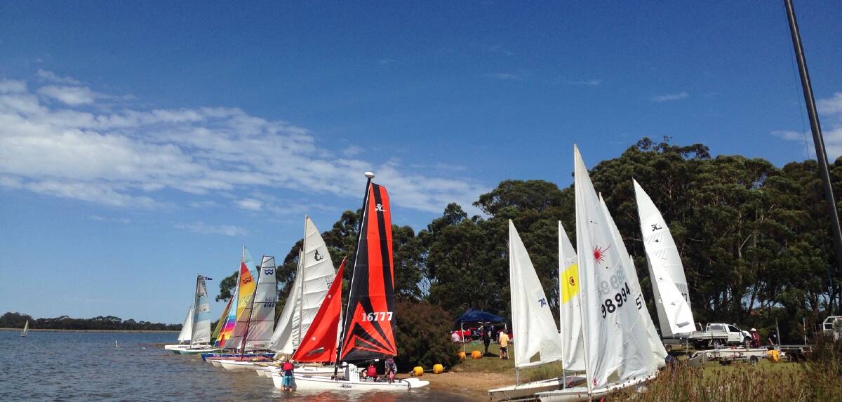 LATEST ROUND: Sailors at Fitzroy Dam in a previous round of the Commodore's Cup. Photo: supplied. 