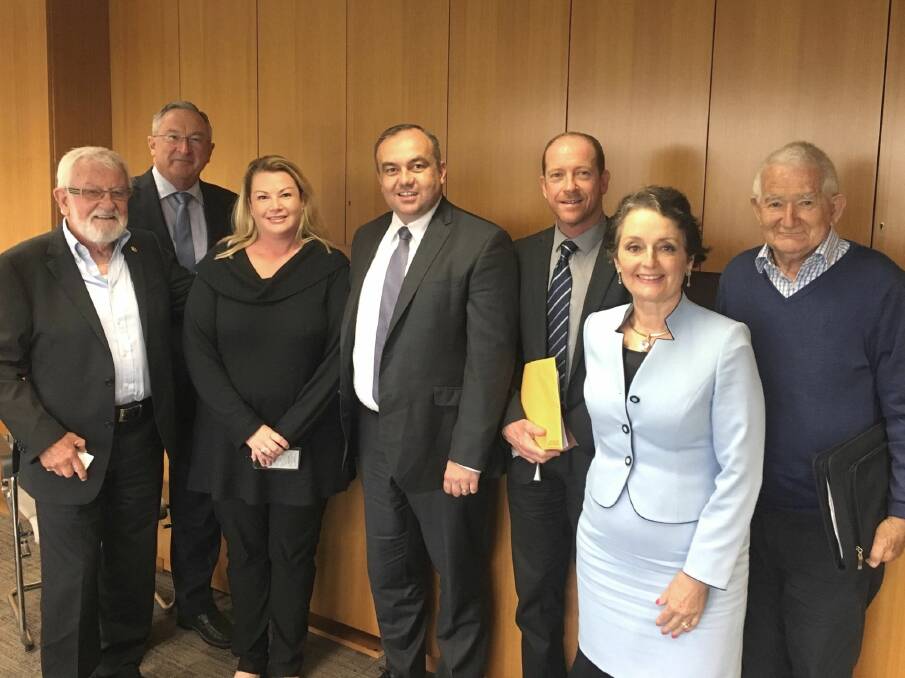 NEXT STEPS: Southern Highlands Renal Appeal members Sarah Edmonds, Bob Barratt and Geoff Byrne, with NSW Government MPs at a meeting on October 11. Photo: Supplied. 