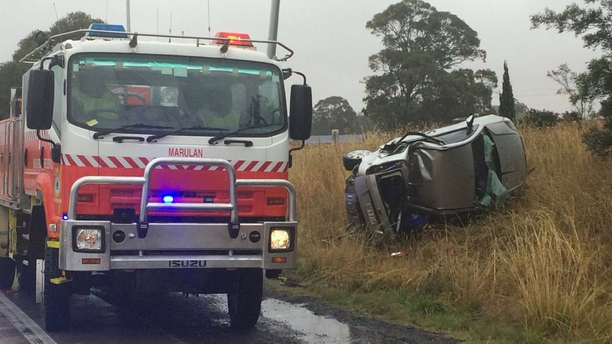 A car crash on the Hume north of Marulan in 2016. 