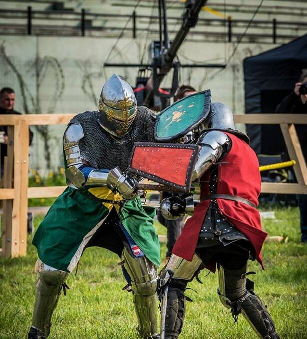 MEDIEVAL BATTLE: Adam Miller in action at the world championships in 2015. Photo: supplied. 