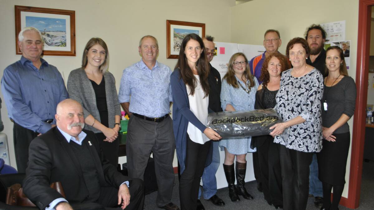 Highlands Business Circle members donating the backpacks to St Vincent de Paul’s Southern Highlands Homelessness Services.