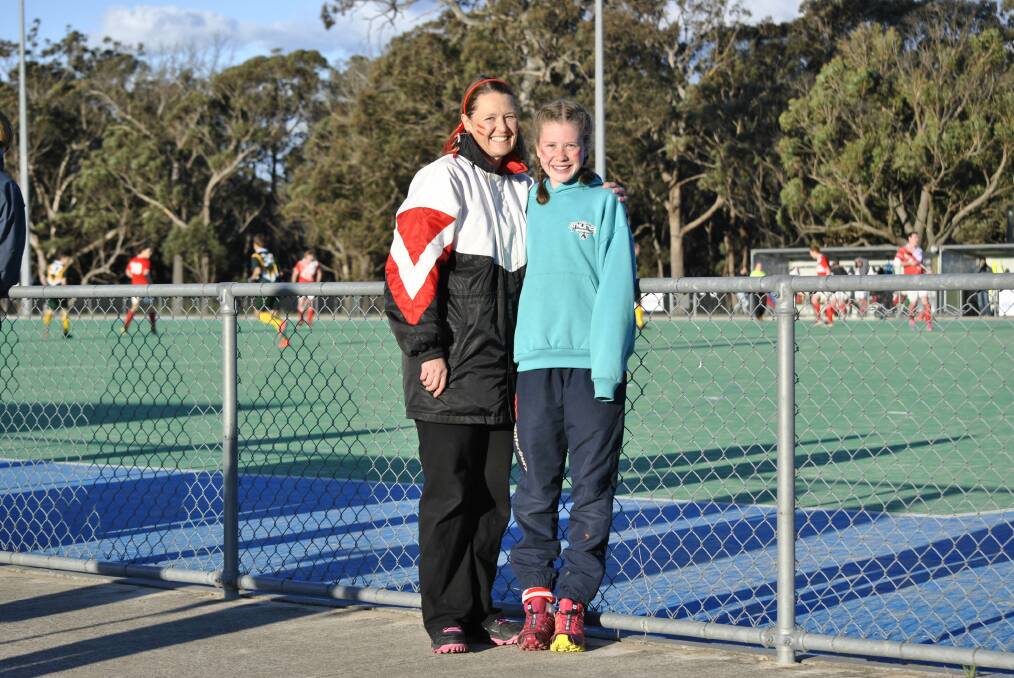 MOTHER AND DAUGHTER: Amanda and Lucy Nash at the Southern Highlands Hockey Incorporated's winter competition grand finals earlier this year. Photo: Emily Bennett
