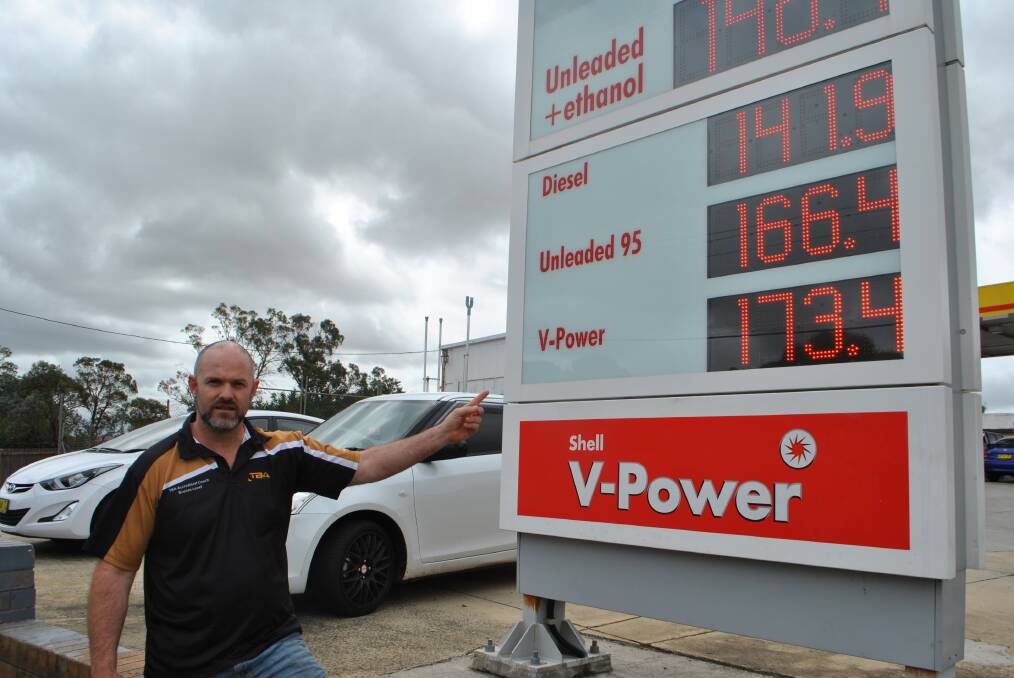 SHOPPING AROUND: Southern Highlands Petrol Watch administrator Luke Hannon remains unhappy with petrol prices across the Highlands. Photo: Madeline Crittenden