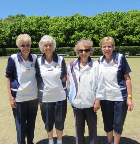 VICTORY: The winners of the competition were Reta South, Carol Dunwell, Fay Jones and Brenda Campbell at Bowral Bowling Club.