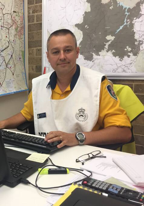 Nicholas Medianik at the Wollondilly Fire Control Centre. Photo: Emily Bennett