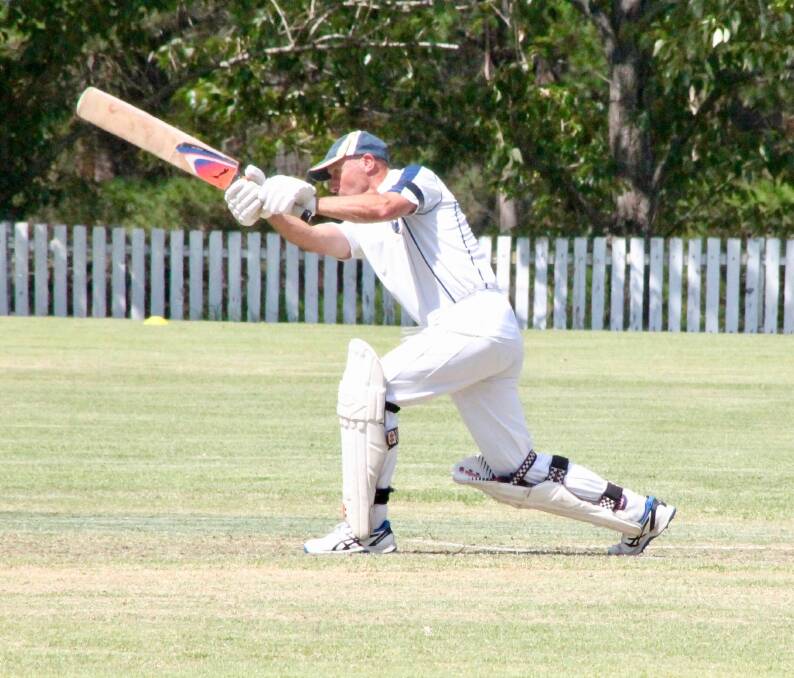 IN ACTION: Rod van Beek was caught for 21 during the cricket game between the Highlands Veterans and Port Jackson. Photo: Contributed 