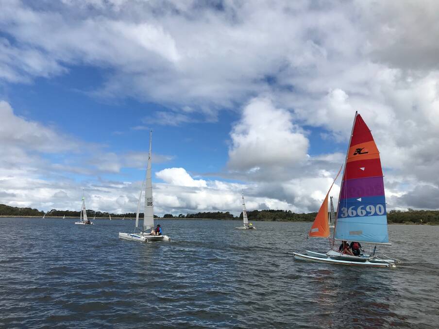 SAIL AWAY: The Southern Highlands Sailing Club Commodores Cup continued on Sunday, February 11. Photo: Blue Robinson