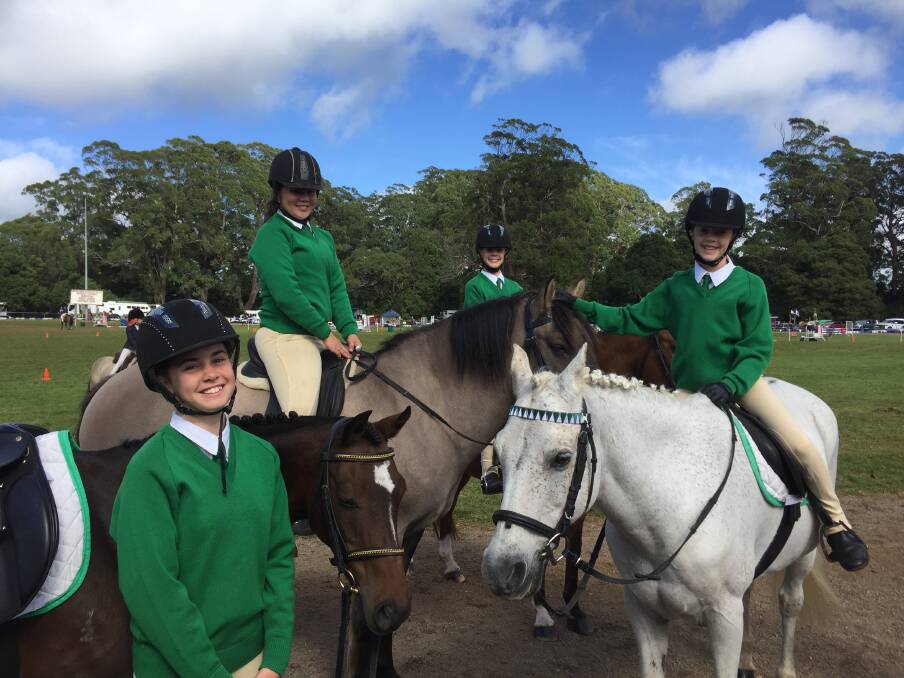 A DAY FOR DEL: Moss Vale Pony Club's Lily Quartermaine, Scarlett Kiklovich, Alexandra and Sophie Walker. The club will celebrate the legacy of Del Throsby on September 24. Photo: Contributed