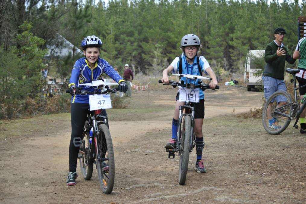 FUN AND FITNESS: Canberra resident Aiden Guinness and Thirlmere resident Nat Carroll were the youngest competitors. Photo: Emily Bennett